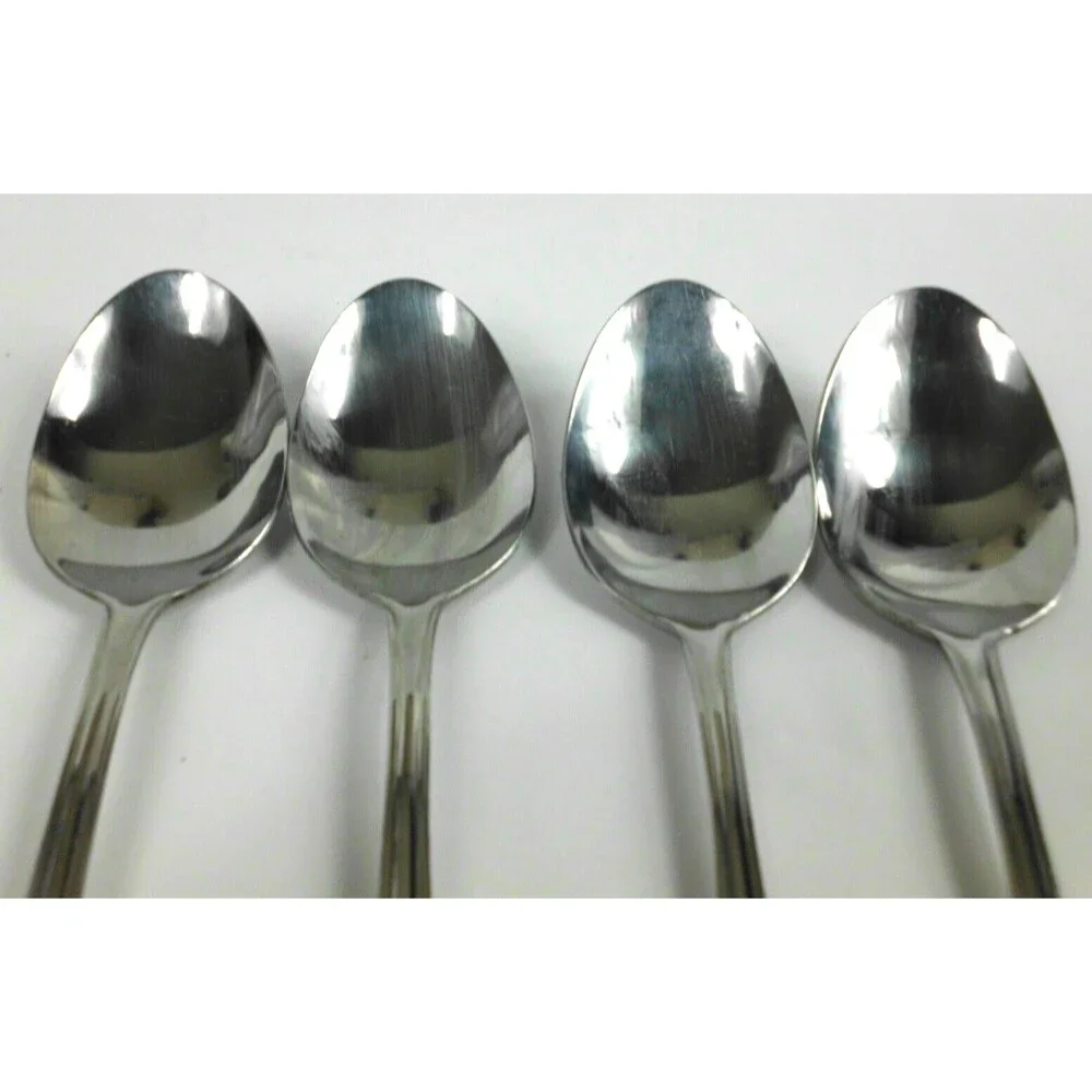 Cambridge Stainless Steel Carlie Large Spoon Tablespoon 7.75 Inch Lot of 4